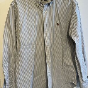 Ralph Lauren Blue Striped Dress Shirt